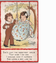 Valentines Postcard Shes Just The Sweetest Girl Circ 1910 Whitney - $14.99