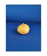 Vintage Alabaster Marble Carved Stone Fruit - Small 2&quot; wide - Yellow - $12.86