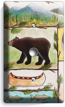 Hunting Cabin Fever Moose Grizzly Bear Light Dimmer Cable Wall Plates Room Decor - £8.03 GBP