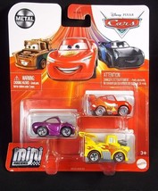 Disney Pixar CARS Mini Racers 3 pack Metal Holley Shiftwell Hot Rod Mater NEW - £10.41 GBP
