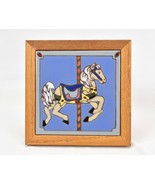 Vintage Prusa Tile - Elany &amp; Juri - Carousel Horse Wall Hang Hot Plate - $54.09 CAD