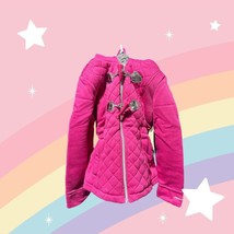NWT Limited Too Girls Quilted Pink Sherpa Toggles Jacket Sz 6x - £20.23 GBP