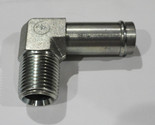 Coolant Heater Hose Fitting 1/2&quot; NPT Male to 3/4&quot; Hose Barb Male 90 Degree - £11.36 GBP