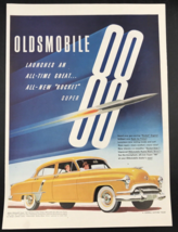 1951 Yellow GM Oldsmobile Super 88 Rocket Advertising Print Ad 10&quot; x 13.5&quot; - $13.99