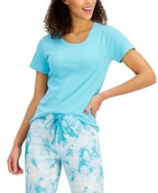 Jenni by Jennifer Moore Womens Ribbed-Knit Pajama T-Shirt,Turquoise Sea Size S - £17.01 GBP
