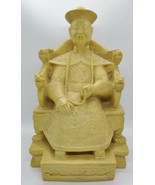 Antique Chinese Carved Stone Seated Qianlong Emperor Sculpture on Dragon... - $9,188.02 MXN