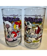 Hardees THE FLINTSTONES Lot of 2 Glasses ~ The Blessed Event &amp; Little Ba... - £11.68 GBP