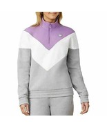 Fila Women&#39;s 1/4 Zip Pullover Sweatshirt (Grey/Lavender/White, X-Large) - £15.50 GBP