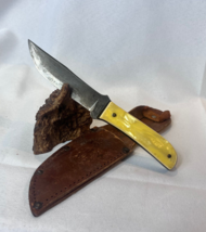 Early Western Fixed Blade Knife Full Tang Mother Of Pearl Shell Handle W... - $326.65
