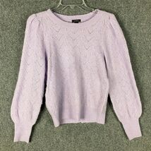 Halogen Sweater Women&#39;s Small Acrylic Wool Blend Knit Purple S Adults - $14.24