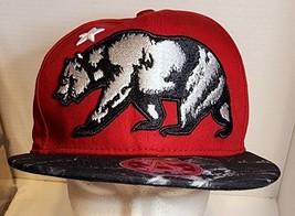 California Republic Bear Snapback Hat Cap Adjustable One Size Sole Addiction New - £11.37 GBP