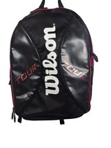 Wilson Tour Backpack Pink White Black Tennis Pickleball EUC - £22.79 GBP