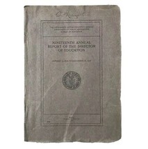 1919 Nineteenth Annual Report Of Director Education Philippine Islands M... - $32.73