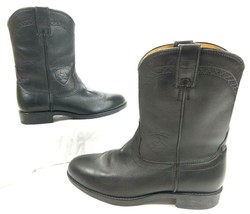 Ariat Boots Riding Cowboy Black Leather Heritage Roper Western 34101 Sz ... - £43.52 GBP
