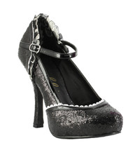 Ellie Shoes Women&#39;s 453-Lacey Glitter Maryjane Pump,Black Glitter,8 M US - £108.38 GBP