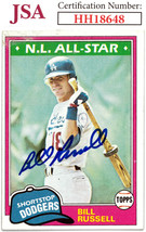 Bill Russell signed 1981 Topps All-Star Baseball Card #465- JSA #HH18648 (Los An - £16.19 GBP