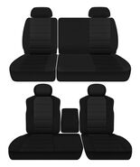 Fits 2001-2003 Ford F150 truck 40-60 front and 60-40 rear seat covers black - $2,935.05 MXN
