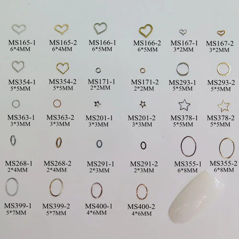 100pcs/bag Silver/Gold Geometric Shapes Heart Circle Star Oval non-adhesive Soft - £8.22 GBP+