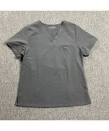 Mandala Scrubs Top Women&#39;s Medium Gray Workwear Medical Polyester Blend - $20.92 CAD