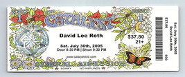 David Lee Roth Biglietto Del Concerto 30 Luglio 2005 Santa Cruz California - $39.58