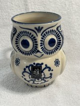 Royal Yokohama Studio Wide Awake Owl Ceramic Mug Blue Embossed Design 3D - £14.24 GBP