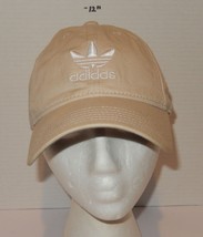 Adidas Adjustable Strapback Hat Cap Tan White - $14.80