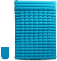 Airelax Double Sleeping Pad With 4 Point 7&quot; Built-In Pillow, 75, And Hiking. - £72.73 GBP