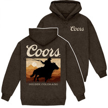 Coors Cowboy Western Sunset Mineral Wash Pull-Over Hoodie Brown - £49.54 GBP+