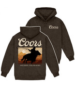Coors Cowboy Western Sunset Mineral Wash Pull-Over Hoodie Brown - £48.77 GBP+