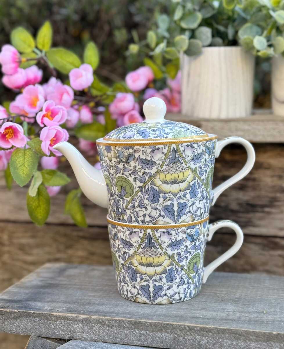 Tea for One - William Morris Lodden Porcelain Tea Set - $39.95 Tea for One - William Morris Lodden Porcelain Tea Set - $39.95