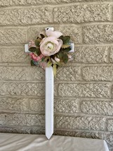 Cemetery cross , grave decoration for spring, memorial for grave at ceme... - $411.84 MXN