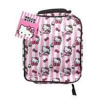 Hello Kitty Insulated Lunch Bag Pink Sanrio MIlk Bows Cupcakes - $18.04