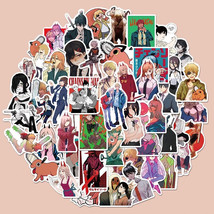 50 Pcs Chainsaw Man Anime Handmade Stickers Children&#39;s Toy Series Waterproof Gra - £7.51 GBP