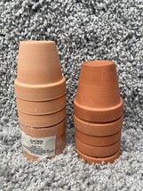 Clay Pots For Plants With Drainage Hole 2.5&quot; Diameter Lot Of 11 - £18.50 GBP