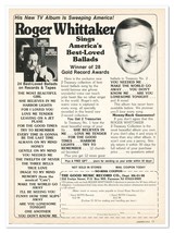 Roger Whittaker Best Loved Ballads Vintage 1988 Full-Page Print Magazine Ad - £7.75 GBP