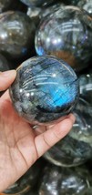 Real Labradorite  Stone round ball sphere Polished  Stone Blue genuien Crystal B - $27.50