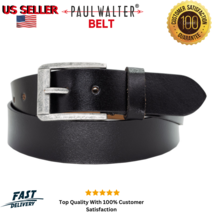 Paul Walter Genuine Leather Men Casual Stylish Belt, Black - £10.73 GBP+
