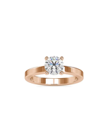 Czar Moissanite Diamond Prong Engagement Rose Gold Ring - €778,00 EUR