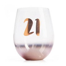 Birthday Blush Stemless Glass - 21st Birthday - £25.80 GBP