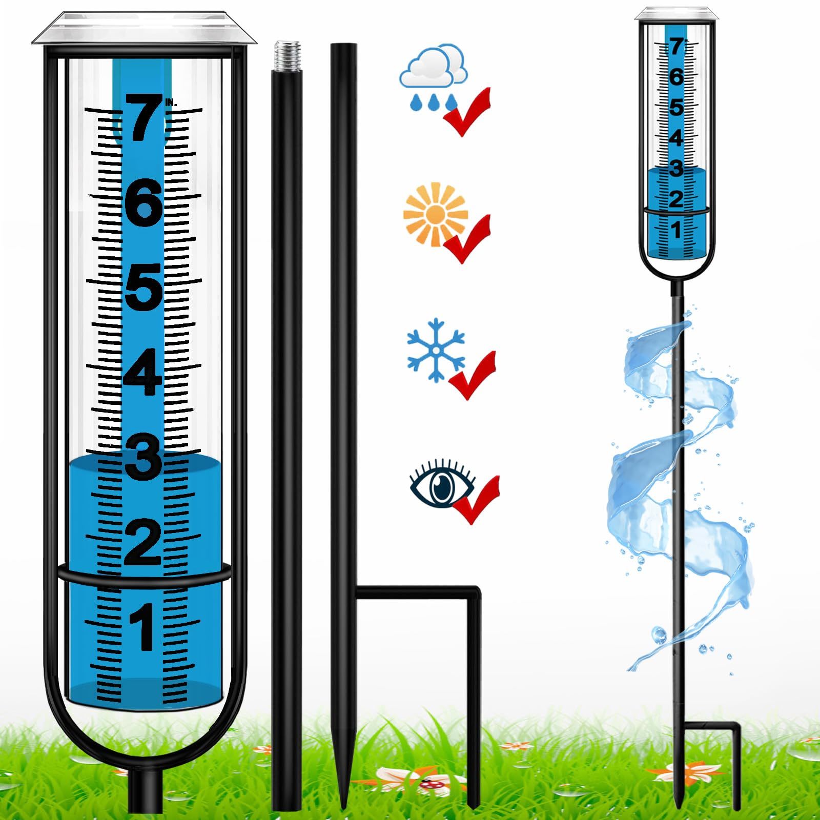 JMBay Rain Gauge Outdoor, Accurate rain gauges Outdoors Best Rated, Tall rain G