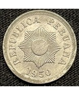 1950 Republic of Peru 2 Centavos Coin Uncirculated+ - £6.23 GBP
