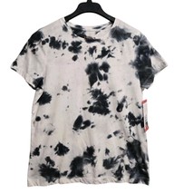 Danskin Womens Medium Tie Dye Tee Shirt  Black Combo Casual Relaxed  - $10.64