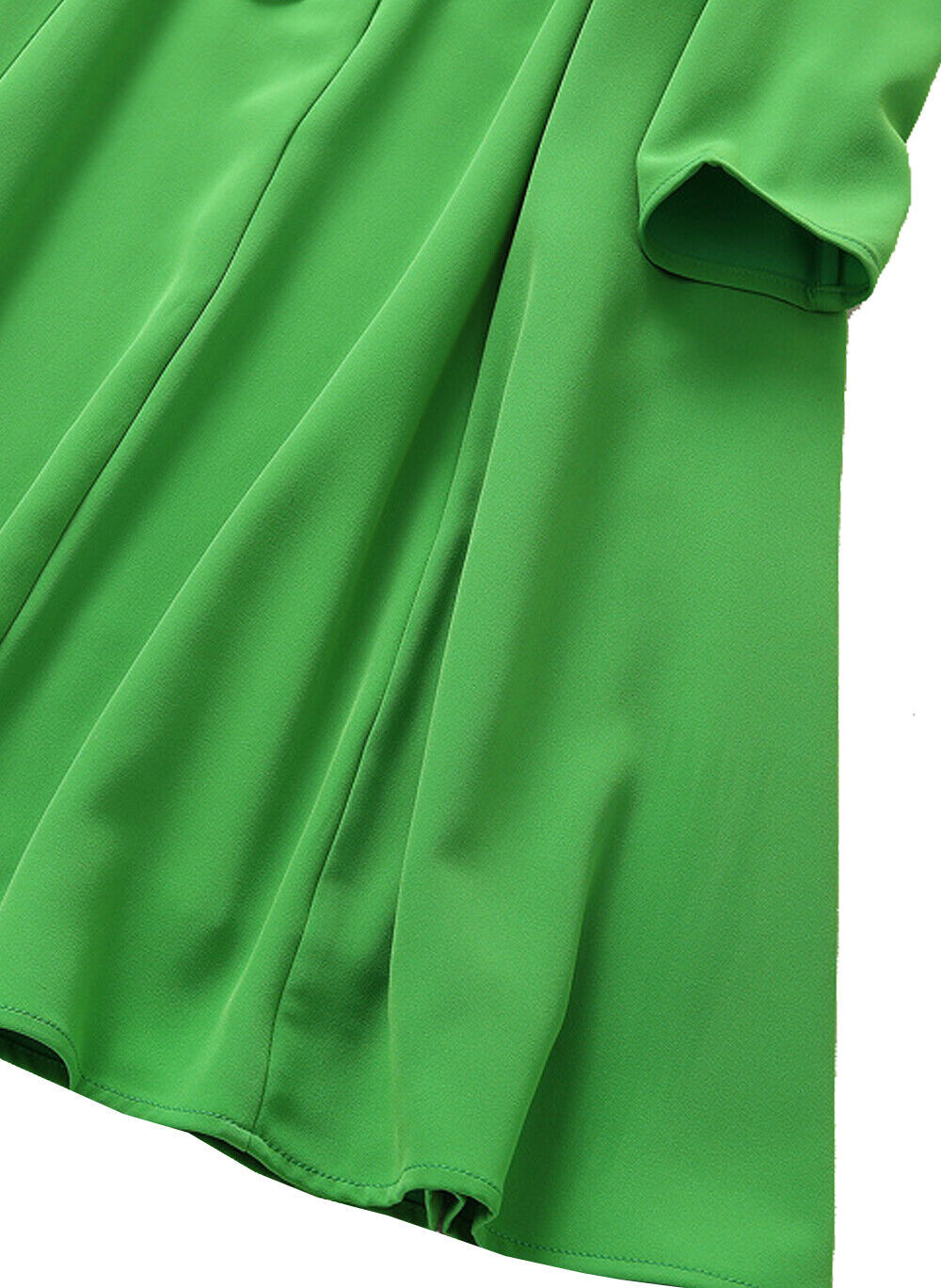 Kate Middleton Inspired Green Belted High Neck Zip Front Fit-&-Flare Coat Dress Item image 11