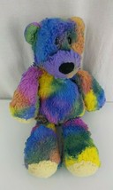 Teddy Bear Mary Meyer 14&quot; Marshmallow Tie Dye New Multi Color Rainbow Beans - £62.29 GBP
