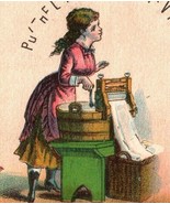 See Thru Victorian Trade Card The Universal Clothes Wringer Tracy &amp; Co - $48.88 CAD