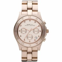 Marc By Marc Jacobs MBM3102 Blade Chronograph Rose Dial Ladies Watch - £113.39 GBP