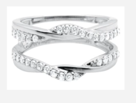 SILVER TWISTED RHINESTONE COCKTAIL RING SIZE 5 6 7 8 9 10 - £31.49 GBP