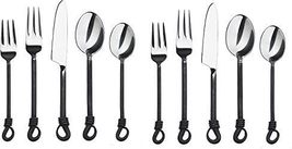 Twist and Shout Stainless Steel Flatware Set Service for Persion Modern ... - £55.94 GBP