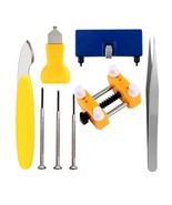Watch Battery Replacement Tool Kit Watch Holder Flat Screwdrivers Tweeze... - €14,53 EUR