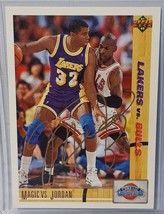 1991 Upper Deck Finals Nba Michael Jordan Magic Johnson Basketball Signed Coa - £243.16 GBP